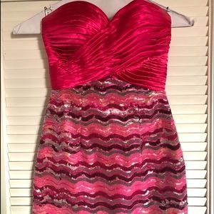 Sassy fuchsia &sequined dress!